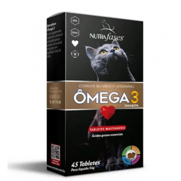 Ômega 3 Suplemento Para Gatos Tabletes Nutrafases